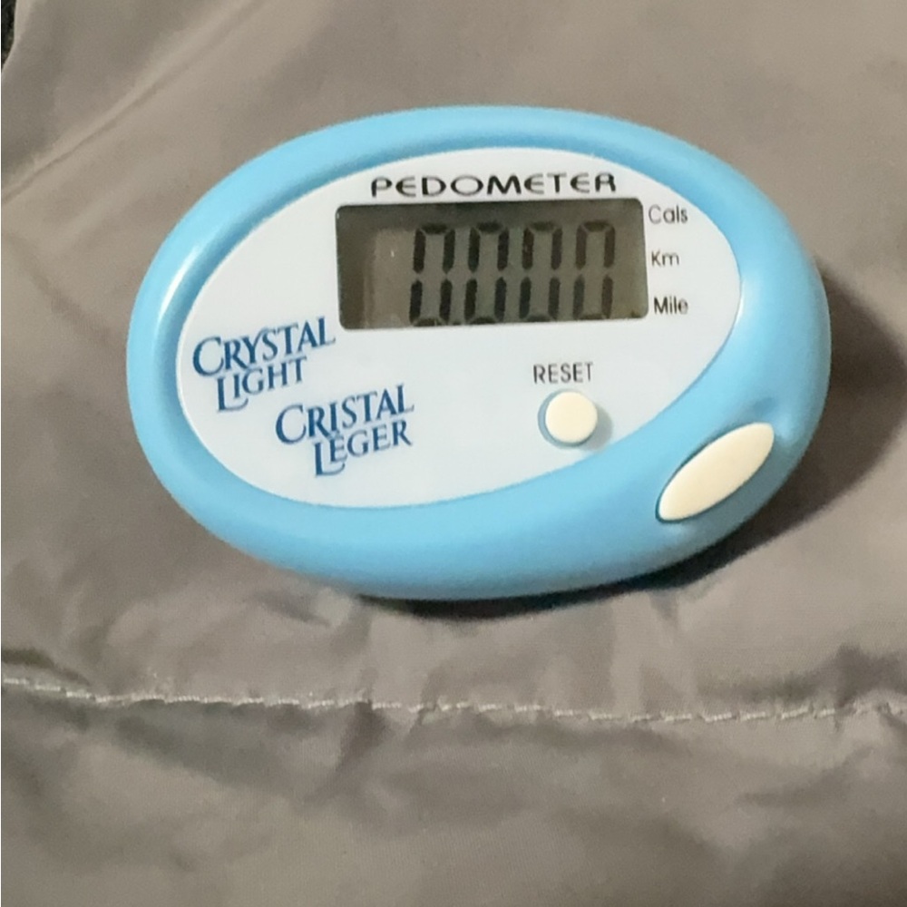 Crystal Light Blue Pedometer